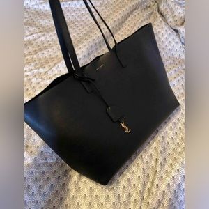 Saint Laurent Shopping Leather Tote - Black